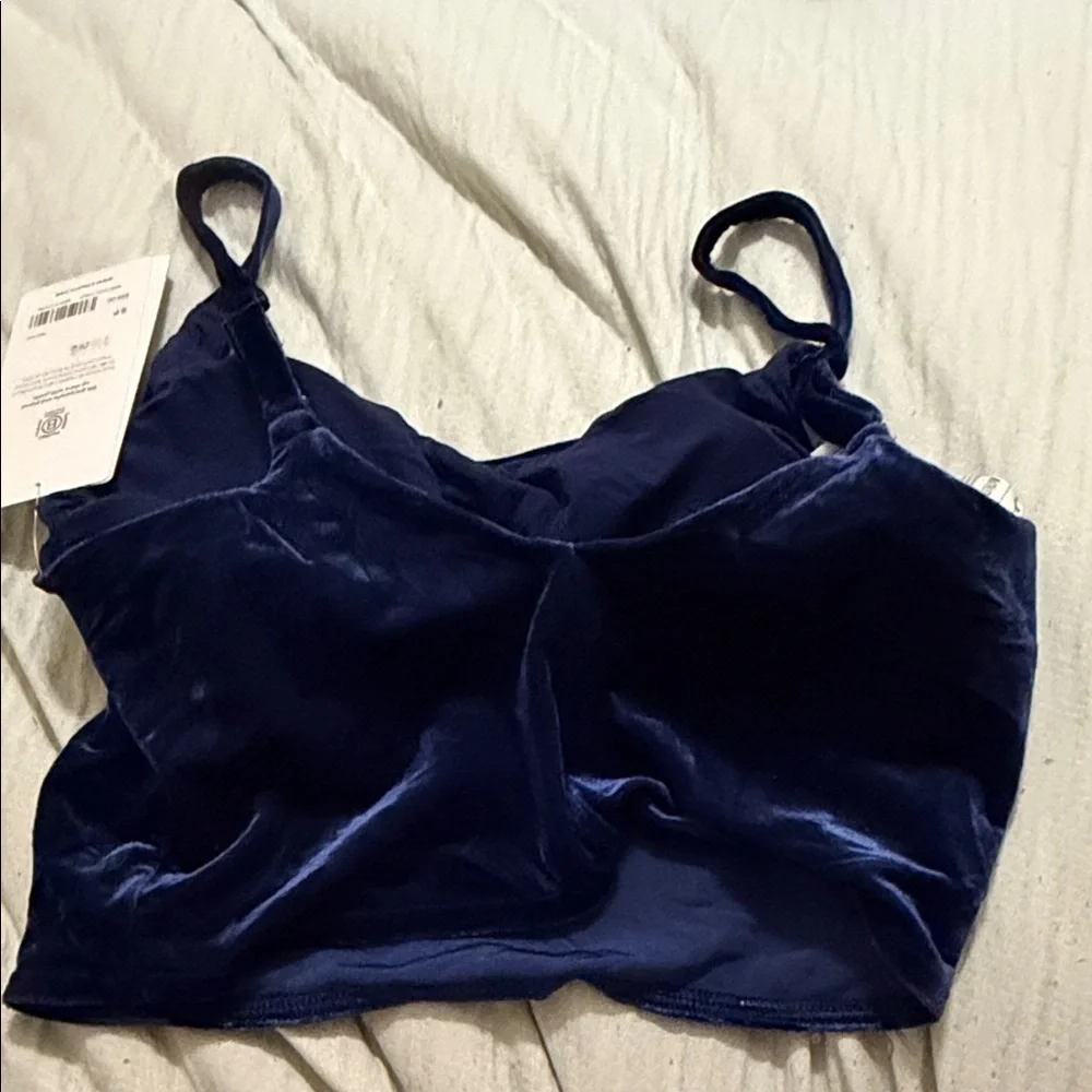 Athleta Velvet Bandeau Camisole in Deep Navy